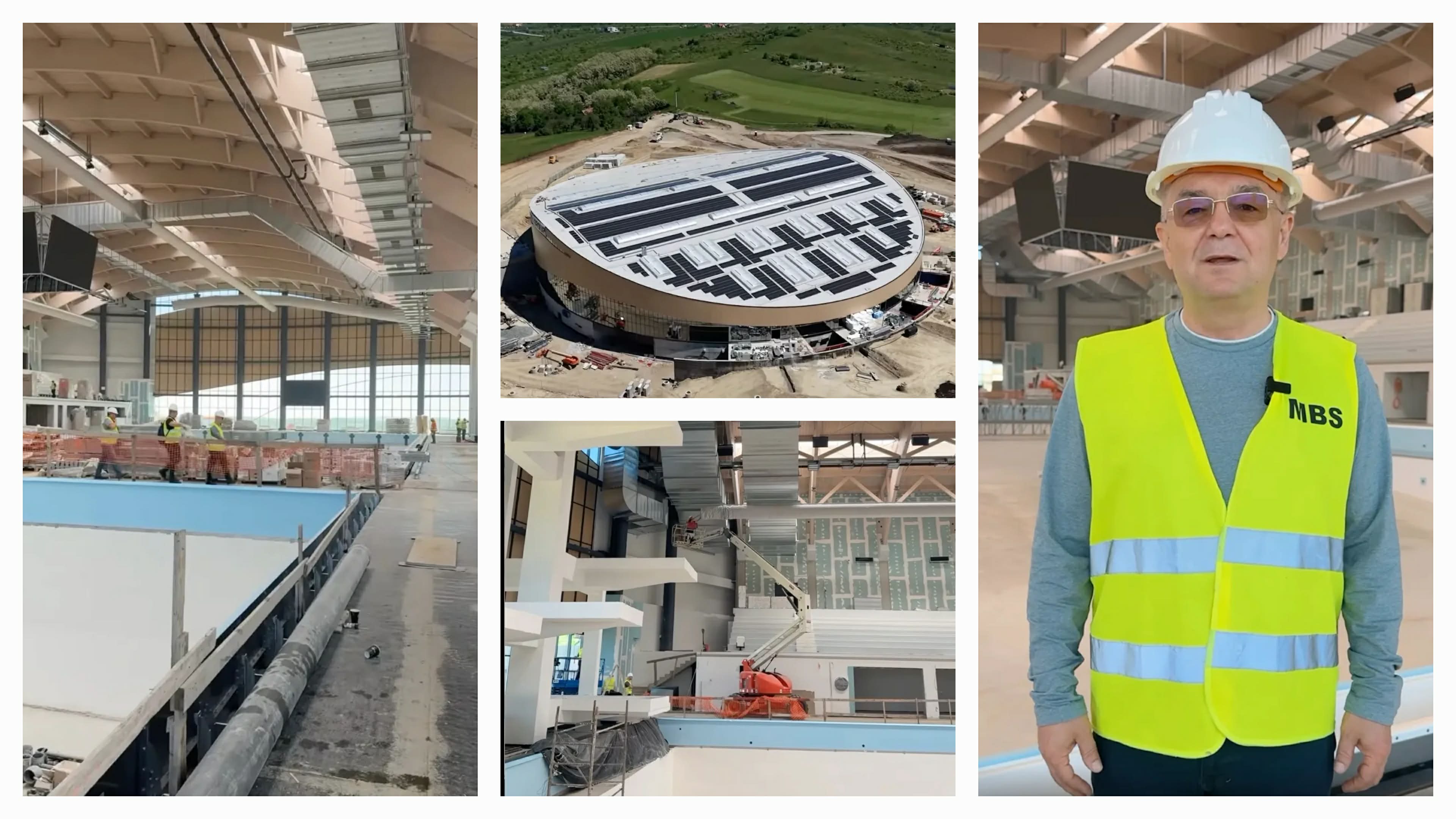 Finalizarea lucrărilor la Bazinul Olimpic „David Popovici” din Borhanci este aproape