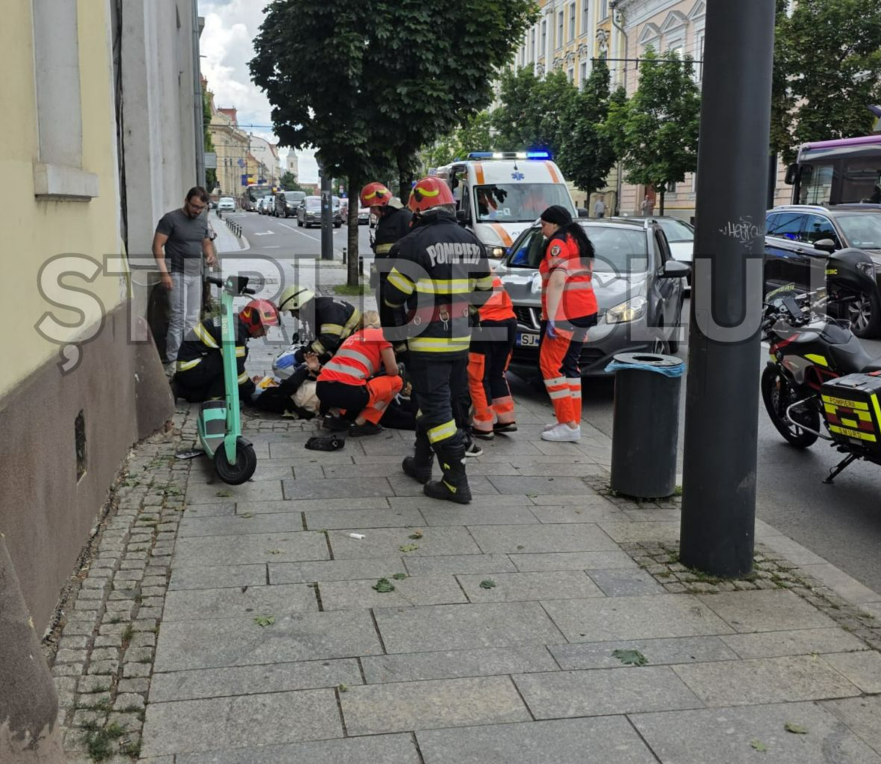 Accident grav în Cluj-Napoca, un biciclist rănit pe Calea Moților