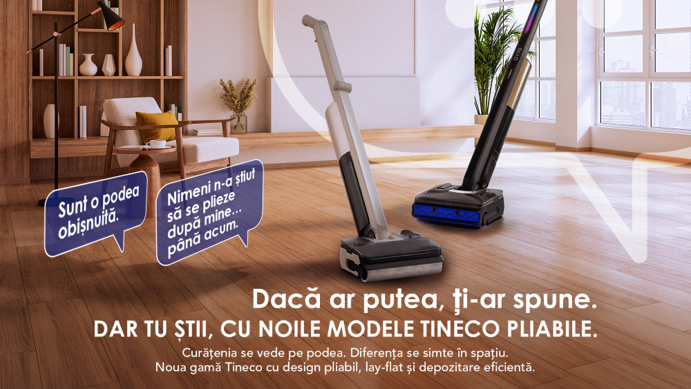 Tineco lansează noile aspiratoare cu spălare pliabile i7 Fold Premium și S7 Fold Elite la Bucharest Tech Week