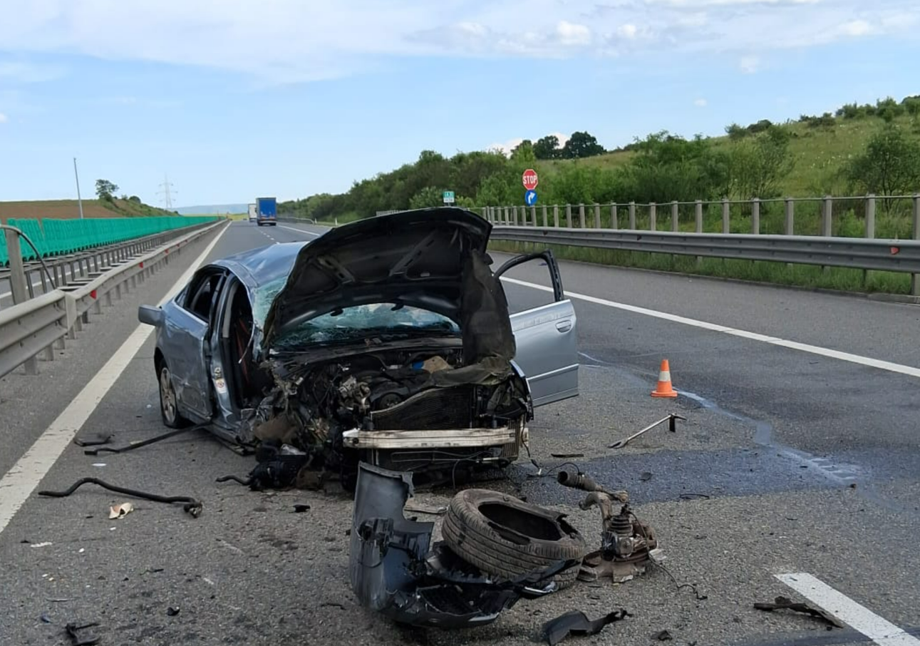 Accident pe Autostrada A3, sensul Gilău-Turda, fără victime