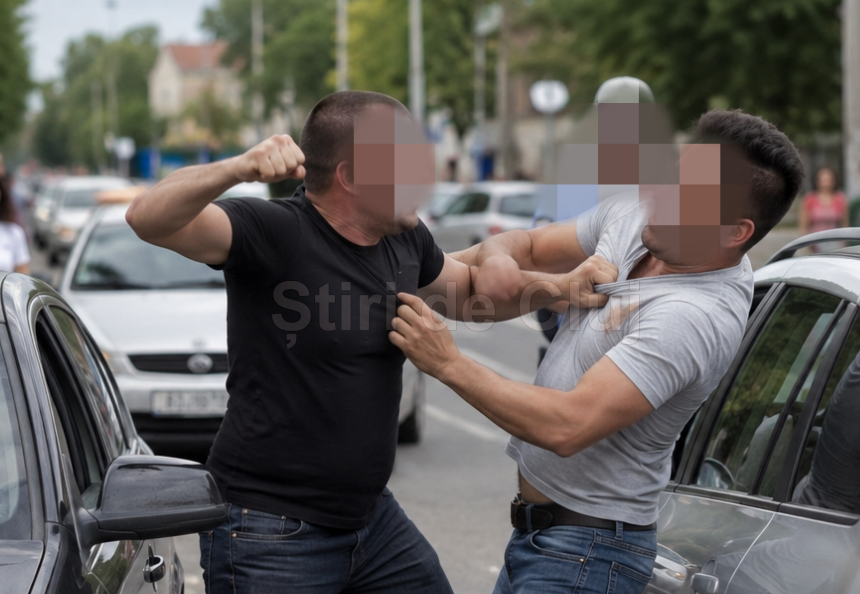 Conflict în trafic între doi șoferi din Gherla, reținuți de polițiști