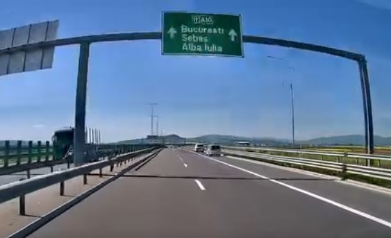 Pieton surprins pe autostrada A10 Turda - Sebeș