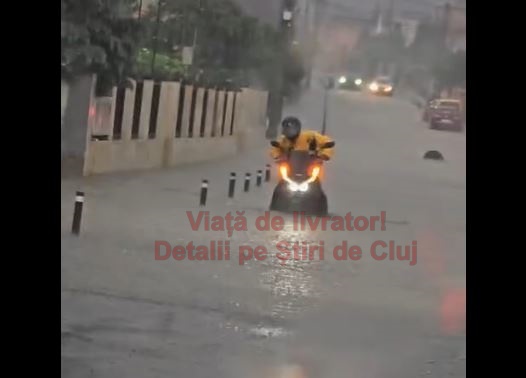 Dificultăți pentru livratori la Cluj în urma inundațiilor