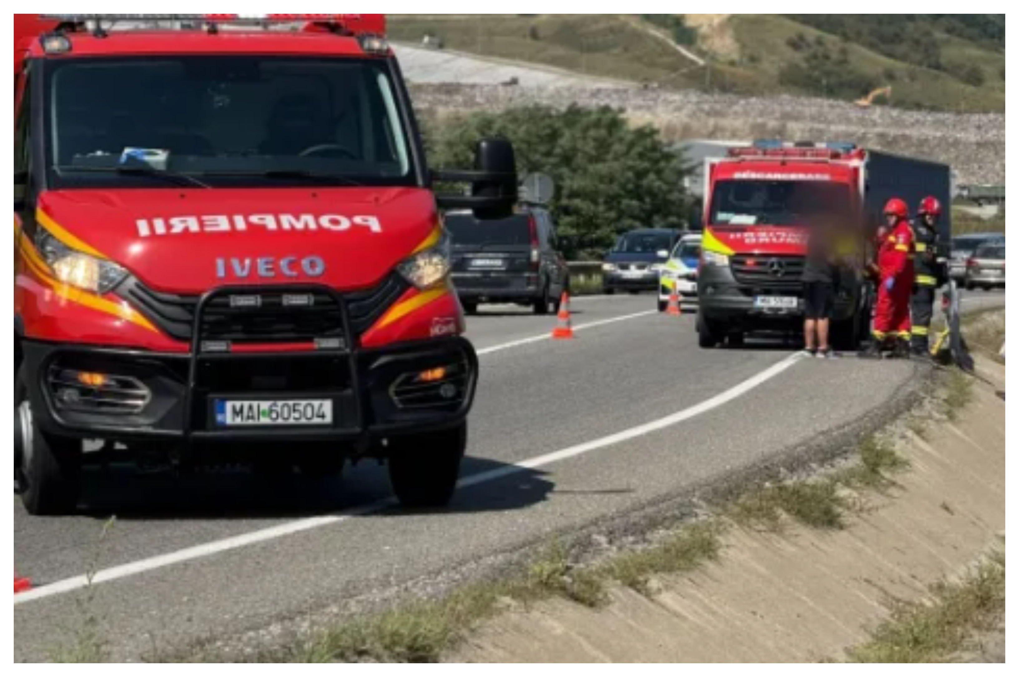 Accident rutier în Cluj: Un tânăr șofer a ieșit în afara drumului