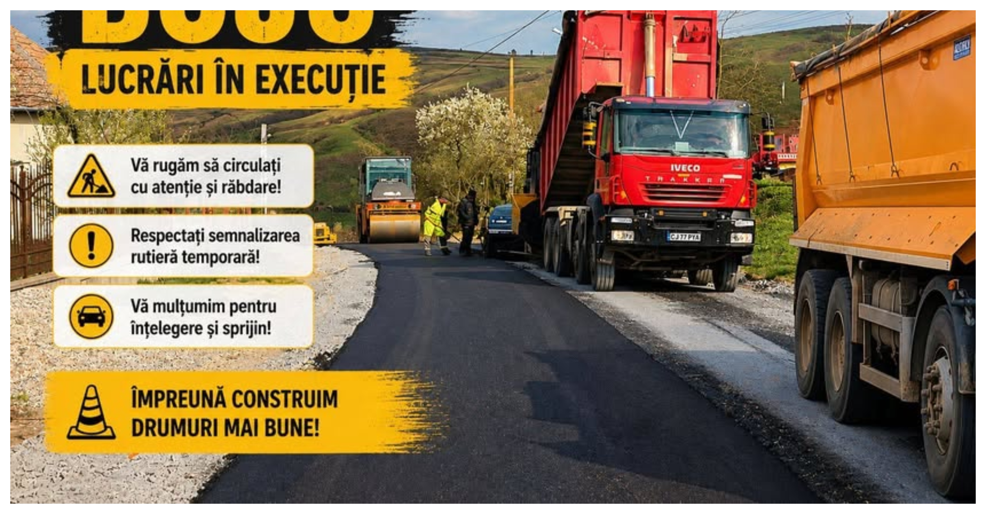 Lucrări de pregătire pentru asfaltarea străzilor din Cojocna