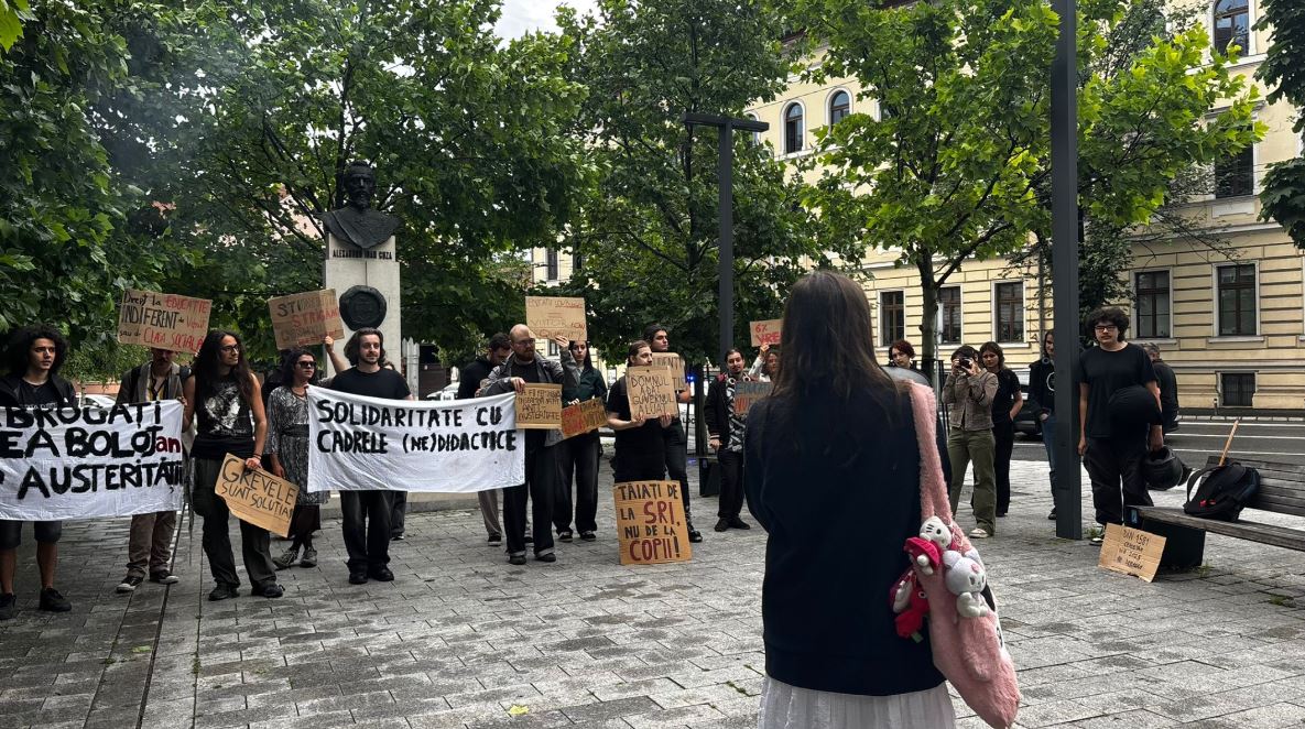 Protest al studenților clujeni împotriva măsurilor de austeritate în Educație